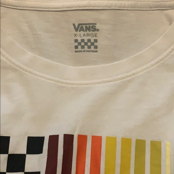 White long sleeve Vans crop top! - Picture 2 of 4